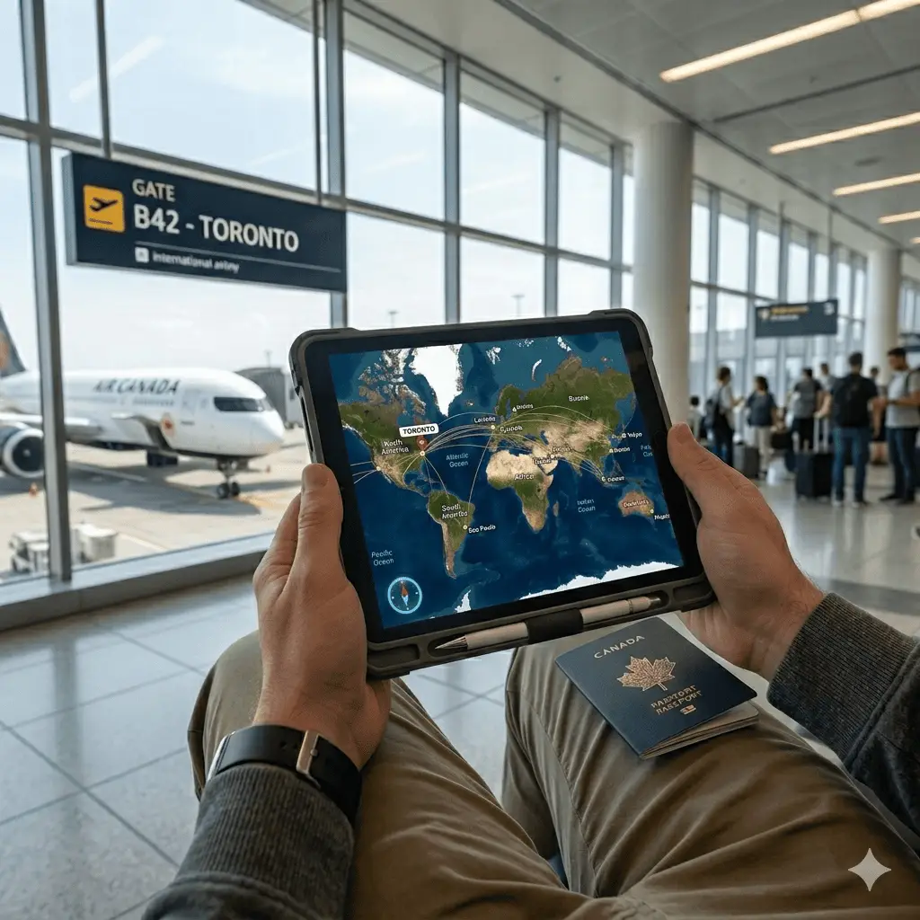 Traveller at airport